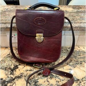 Vtg Oroton Original Handcrafted Crossbody brown Leather Crossbody Bag Satchel